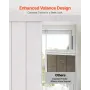 VEVOR Panel Track Blinds, Extendable Track from 116 cm to 218 cm W, Trimmable Panel Curtains Up to 243cm H, Vertical Blackout Pa