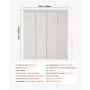 VEVOR Panel Track Blinds, Extendable Track from 116 cm to 218 cm W, Trimmable Panel Curtains Up to 243cm H, Vertical Blackout Pa