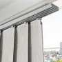 VEVOR Panel Track Blinds, Extendable Track from 116 cm to 218 cm W, Trimmable Panel Curtains Up to 243cm H, Vertical Blackout Pa