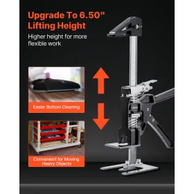 Labor Saving Arm Jack, 2 PCS 200 kg Bearing Capacity, Lifting up to 165 mm, Metal Hand Lifting Jack Tool with Magnetic Level, 2 