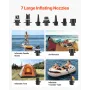 20PSI Paddle Board Pump, Rechargeable Battery-Powered, Dual Stage Inflation & Deflation SUP Air Pump with Auto-Off Function and 