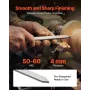 Wood Lathe Turning Tool Set, 8PCS, Lathe Chisel Set with Carbon Steel Blade, 2 Skew, 1 Spear Point, 1 Parting, 1 Round Nose, 3 G