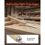 Wood Lathe Turning Tool Set, 8PCS, Lathe Chisel Set with Carbon Steel Blade, 2 Skew, 1 Spear Point, 1 Parting, 1 Round Nose, 3 G