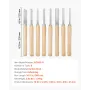 Wood Lathe Turning Tool Set, 8PCS, Lathe Chisel Set with Carbon Steel Blade, 2 Skew, 1 Spear Point, 1 Parting, 1 Round Nose, 3 G