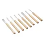 Wood Lathe Turning Tool Set, 8PCS, Lathe Chisel Set with Carbon Steel Blade, 2 Skew, 1 Spear Point, 1 Parting, 1 Round Nose, 3 G
