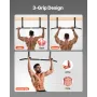 VEVOR Joist Mount Pull Up Bar, Ceiling Mounted Chin Up Bar for Home Gym, Multi-Grip Pull Ups, 42 in Width Multifunctional Traini