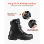 Men's Military Tactical Boots, 203 mm Combat Hiking Work Boots, Lightweight & Breathable Side Zipper Mens Motorcycle Interceptor