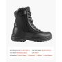 Men's Military Tactical Boots, 203 mm Combat Hiking Work Boots, Lightweight & Breathable Side Zipper Mens Motorcycle Interceptor