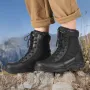 Men's Military Tactical Boots, 203 mm Combat Hiking Work Boots, Lightweight & Breathable Side Zipper Mens Motorcycle Interceptor