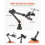 Magnetic Helping Hands Soldering Station, 4 Flexible Arms Third Hand Tool, with 6 PCB Pillar Holders & 360 Hot Air Gun Holder, H