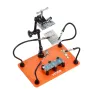 VEVOR Magnetic Helping Hands Soldering Station, 4 Flexible Arms Third Hand Tool, with 6 PCB Pillar Holders & 360 Hot Air Gun Hol