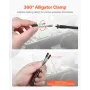 Magnetic Helping Hands Soldering Station, 4 Flexible Arms Third Hand Tool, with Alligator Clips & Non-Slip Heavy-Duty Steel Base
