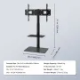 TV Stand Mount, Drejeligt Høj TV Stand til 32 til 65 tommer TV