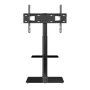 TV Stand Mount, Swivel Tall TV Stand for 32 to 65 inch TVs, Height Adjustable Portable Floor TV Stand with Tempered Glass Base f