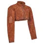 Leather Welding Cape Sleeve, Heavy Duty Flame Resistant Cowhide Safety Cape Sleeves for Men Women, Heat-Resistant for Welding, B