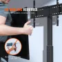 TV Stand Mount, Swivel Tall TV Stand for 32 to 85 inch TVs, Height Adjustable Portable Floor TV Stand with Tempered Glass Base f