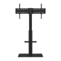 TV Stand Mount, Swivel Tall TV Stand for 32 to 85 inch TVs, Height Adjustable Portable Floor TV Stand with Tempered Glass Base f