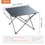 Folding Camping Table, Outdoor Portable Side Tables, Lightweight Fold Up Table, Aluminum Alloy Ultra Compact Work Table with Car