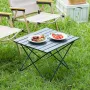 Folding Camping Table, Outdoor Portable Side Tables, Lightweight Fold Up Table, Aluminum Alloy Ultra Compact Work Table with Car
