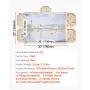 1000 Piece Rotating Puzzle Board with 5 Drawers and Cover, 74x53cm Portable Wooden Table, Jigsaw Puzzle Accessories for Adults, 