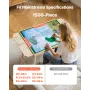 VEVOR 1500 Piece Puzzle Table with Folding Legs, 4 Drawers and Cover, 86x63cm Portable Wooden Board, Felt Surface Jigsaw Puzzle 