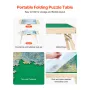 1500 Piece Puzzle Table with Folding Legs, 4 Drawers and Cover, 86x63cm Portable Wooden Board, Felt Surface Jigsaw Puzzle Access