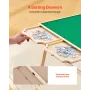 VEVOR 1500 Piece Puzzle Table with Folding Legs, 4 Drawers and Cover, 86x63cm Portable Wooden Board, Felt Surface Jigsaw Puzzle 