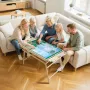 1500 Piece Puzzle Table with Folding Legs, 4 Drawers and Cover, 86x63cm Portable Wooden Board, Felt Surface Jigsaw Puzzle Access