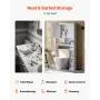 Over The Toilet Storage Cabinet, 168 cm Height Bathroom Storage Organizer with Double Door and Adjustable Shelf, Bathroom Space 