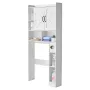 Over The Toilet Storage Cabinet, 168 cm Height Bathroom Storage Organizer with Double Door and Adjustable Shelf, Bathroom Space 