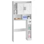 VEVOR Over The Toilet Storage Cabinet, 168 cm Height Bathroom Storage Organizer with Double Door and Adjustable Shelf, Bathroom 