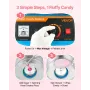 Cotton Candy Machine Commercial, 1000W Electric Candy Floss Maker, Easy Use with 38cm Stainless Steel Bowl and Sugar Scoop, Make