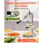VEVOR Commercial French Fry Cutter, Stainless Steel Vegetable Fruit Chopper with 3 Replacement Blades 12.7mm 9.5mm 6.4mm, and a 
