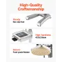 Commercial French Fry Cutter, Stainless Steel Vegetable Fruit Chopper with 3 Replacement Blades 12.7mm 9.5mm 6.4mm, and a Juicin