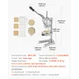 Commercial French Fry Cutter, Stainless Steel Vegetable Fruit Chopper with 3 Replacement Blades 12.7mm 9.5mm 6.4mm, and a Juicin