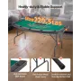 VEVOR Foldable Poker Table, 7 Player 1828.8 mm Folding Casino Leisure Table with Padded Rails & Cup Holders, Semi-oval Portable 