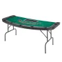 Foldable Poker Table, 7 Player 1828.8 mm Folding Casino Leisure Table with Padded Rails & Cup Holders, Semi-oval Portable Game T