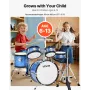 VEVOR Kids Drum Set, 5-Piece 14 in / 355.6 mm Junior Drum Sets, Beginner Drums Set with Adjustable Throne and Two Pairs of Drums