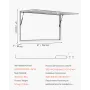 VEVOR Concession Window 152x92 cm, Aluminum Alloy Frame Service Window for Food Truck, Up to 85 Degrees Stand Serving Window wit