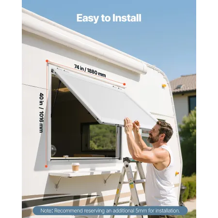 VEVOR Concession Window 188x102cm, Aluminum Alloy Frame Service Window for Food Truck, Up to 85 Degrees Stand Serving Window wit