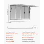 Koncessionsvindue 152x92 cm, Servicevindue i aluminiumslegering