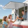 Concession Window 152x92 cm, Aluminum Alloy Service Window for Food Truck, Up to 85 Degrees Stand Serving Window with 4 Sliding 