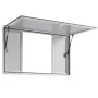 Koncessionsvindue 152x92 cm, Servicevindue i aluminiumslegering
