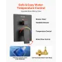 Shower Faucet Set, Rainfall Bathroom Shower System with 12-Inch (30.5cm) Square Rain Shower Head and Handheld Spray, Wall Mounte