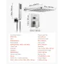 VEVOR Shower Faucet Set, Rainfall Bathroom Shower System with 10-Inch (25.4cm) Square Rain Shower Head and Handheld Spray, Wall 