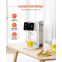 VEVOR Instant Hot Water Dispenser, Countertop Boiling Water Dispenser with Adjustable 6 Temps & 8 Water Volumes, 101oz(3L) Remov