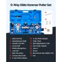 VEVOR 9-Way Slide Hammer Puller Set, 15PCS Front Wheel Hub Bearing Remover & Rear Wheel Axle Hub Dent Shaft Puller Tool Kit, Axl