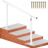 Stair Railing Kit, 5 FT Handrails for Outdoor 0-5 Steps, Adjustable Angle White Aluminum Stair Handrail, Indoor & Outdoor