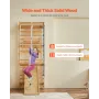 VEVOR Swedish Ladder Wall Gym, 8-in-1 15 Levels Solid Wood Indoor Jungle Gym, 220LBS Wall Stall Bars Climbing Playset with Wall 