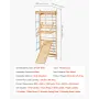 Swedish Ladder Wall Gym, 8-in-1 15 Levels Solid Wood Indoor Jungle Gym, 220LBS Wall Stall Bars Climbing Playset with Wall Ladder